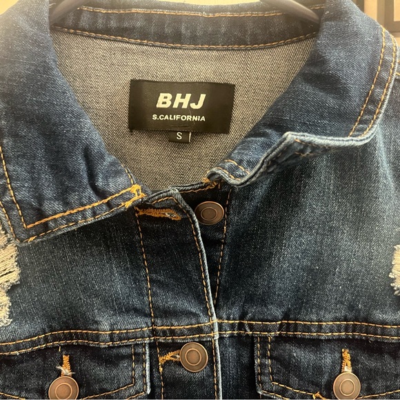 NWT BHJ Denim Button-Up Dress, Size Small - Picture 2 of 5